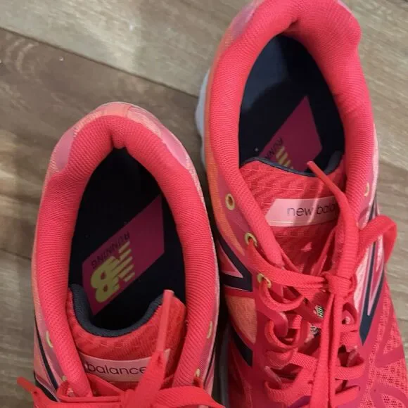 NEW BALANCE 3190 V2 Sneaker Size 8 Trainers Orange Pink Synthetic Women Coral - Picture 7 of 9